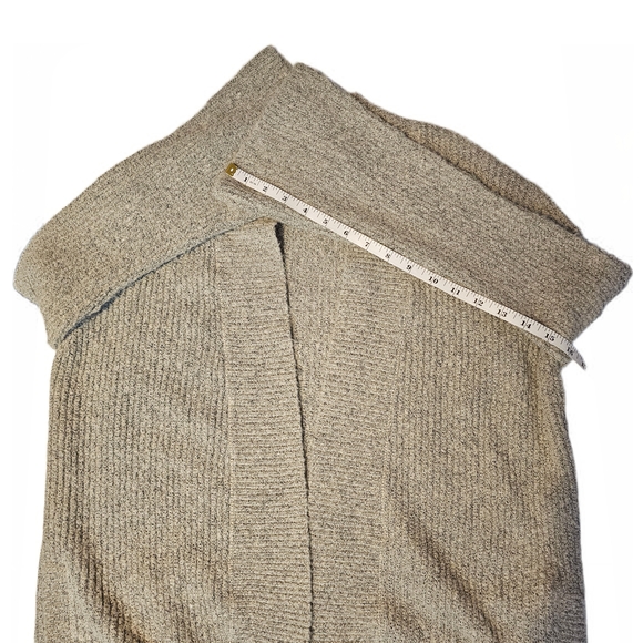 Hinge Sweater Womens Gray Cardigan Open Front Balloon Sleeve Long Seattle - Picture 12 of 15